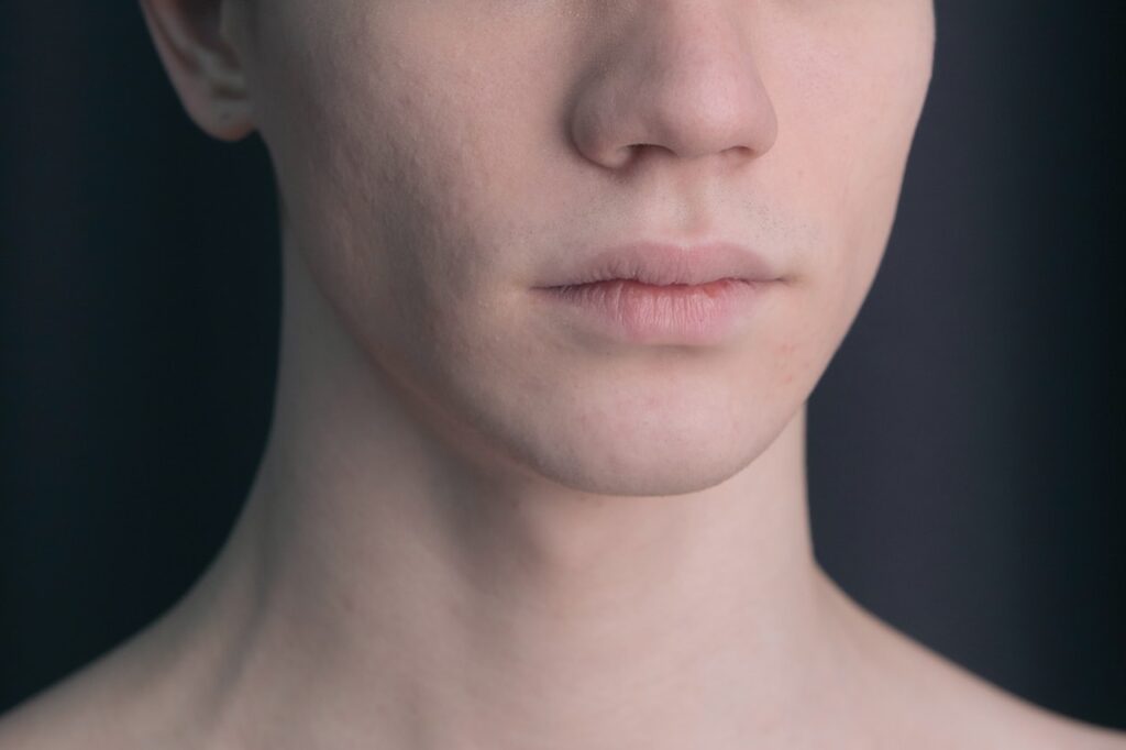 a close up of a person with a short hair
